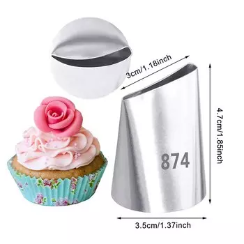 Насадки для глазури BCMJHWT, хризантема, нержавеющая сталь