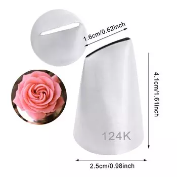 Насадки для глазури BCMJHWT, роза, нержавеющая сталь