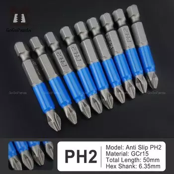 Насадки для отвертки GoGoPanda GCr15 Phillips, 10 шт.