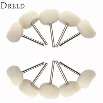 Насадки для полировки DRELD, шерсть, 10 шт.