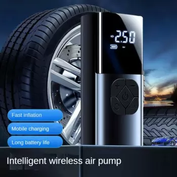 Насос для автомобиля, портативный беспроводной насос для шин, 12 В, с цифровым дисплеем