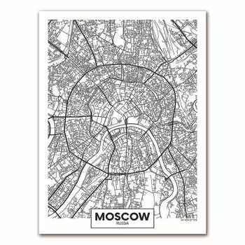 Настенная картина AliPaint "Карта городов"