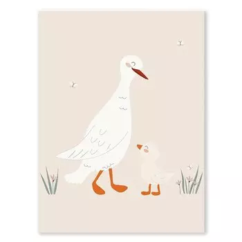 Настенная картина JUBEER Бежевый мультфильм