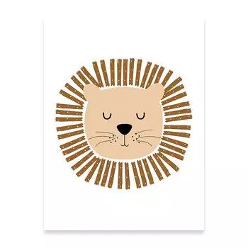 Настенная картина Kingsmile "Бохо Лев Сафари"