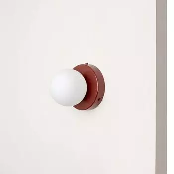 Настенная лампа Blonche, стеклянная, шар, розовый