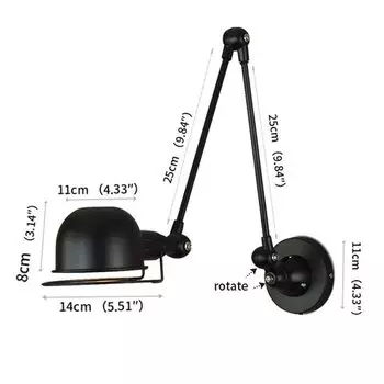 Настенная лампа QUASHION, стиль лофт