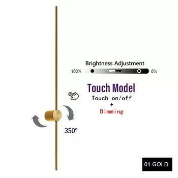 Настенная LED лампа YNL, золото/черный, 8/12/16/20Вт