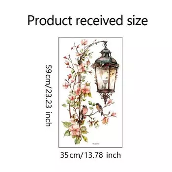 Настенная наклейка HANDANWEIRAN розовый цветок