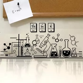 Настенная наклейка "Химия, наука, мысли", Duruibom
