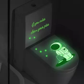 Настенная наклейка HonC Funny Astronaut Stars