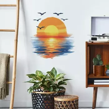 Настенная наклейка HonC "Красивый закат", ПВХ