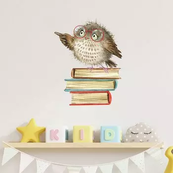 Настенная наклейка HonC птица на книге