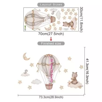 Настенная наклейка Kingsmile мультяшные воздушные шары