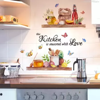 Настенная наклейка MOONBIFFY "Пчелы, бабочки"