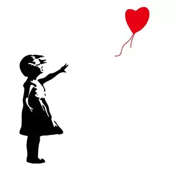 Настенная наклейка Muyuchunhua девочка с красным воздушным шаром