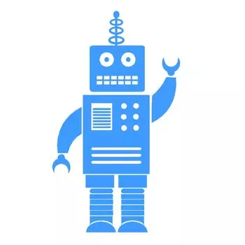 Настенная наклейка робот wall's tale