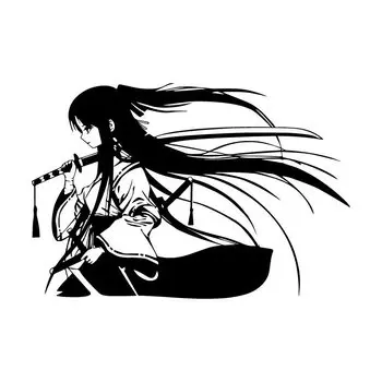 Настенная наклейка ROWNOCEAN Самурайские гейши