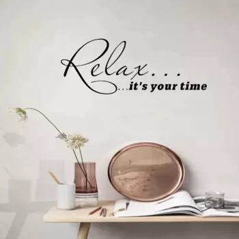 Настенная наклейка WJWY "Relax It's Your Time", ПВХ
