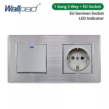 Wallpad серебряная настенная панель 1 2 3 группы