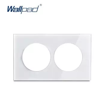 Настенная пластина переключателя настенной панели со стальной рамой, 2-полосный двойной, 146*86 мм, 3x6, белое, черно-серое закаленное стекло, L6