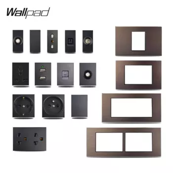 Wallpad коричневая настенная розетка