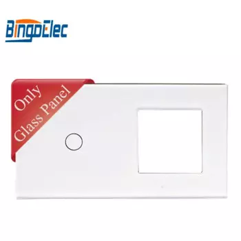 Bingoelec стандарт ЕС хрустальное стекло переключатель рамка настенная розетка DIY часть обустройство дома белый черный золотой серый 157 мм