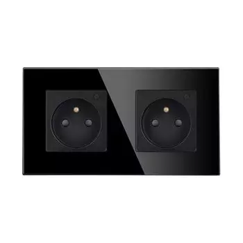 Настенная розетка TAWOIA Zigbee, французская Стандартная Стеклянная электрическая розетка, работает с Alexa Tuya Google Home Яндекс