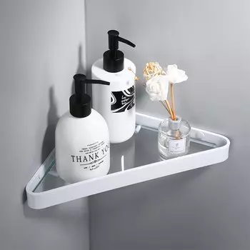 Настенная стеклянная полка для ванной