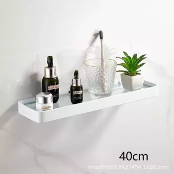 Настенная стеклянная полка для ванной, черная