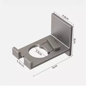 Настенная стойка для бутылок из алюминия серого цвета