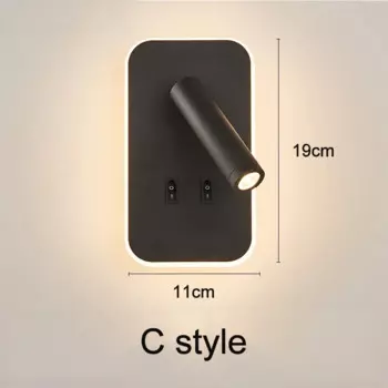 Настенная светодиодная лампа Eleven Master 3+10 Вт черная/белая