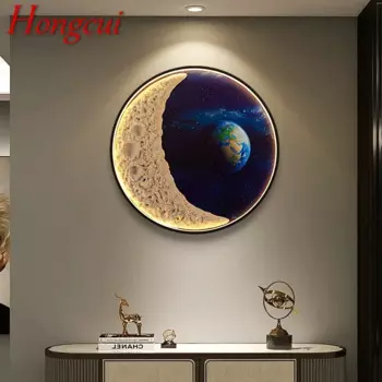 Настенная Светодиодная лампа Hongcui, современное изображение, внешнее пространство, 1 метр в диаметре, гостиная, спальня, декоративная живопись для детской комнаты