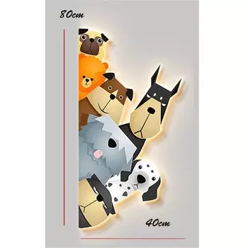 Настенная светодиодная лампа NCKyCCTBO с животными