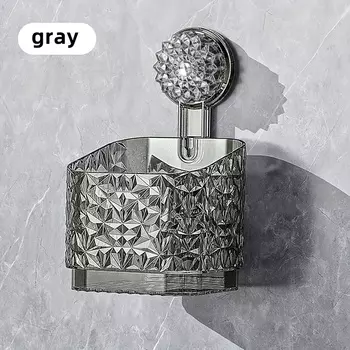 Настенная угловая полка для ванной на присосках