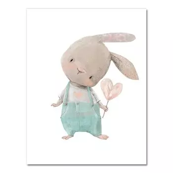 Настенное искусство АлиПэинт, медведь и кролик, современный стиль