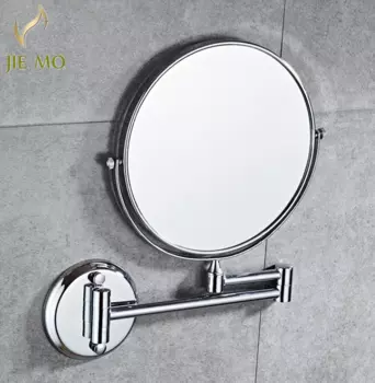 Настенное косметическое зеркало для ванной комнаты, двухстороннее складное телескопическое косметическое зеркало с 3-кратным увеличением