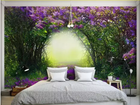 Настенные 3d фрески для украшения дома, цветочные кусты, растения, пейзаж, фон для телевизора, современные обои для гостиной
