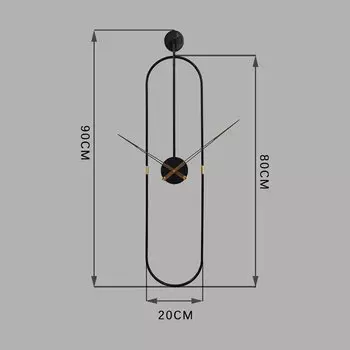 Настенные часы овальные металлические