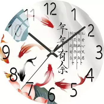 Настенные часы с иероглифом Фу 12 дюймов