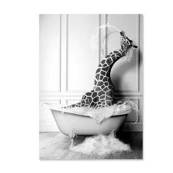 Настенные картины wall's tale животные черно-белые холст