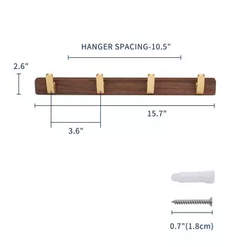 Настенные крючки SARIHOSY ореховые золотые