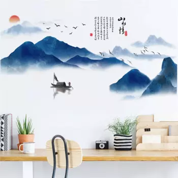 Настенные наклейки DEOWUU фотообои в китайском стиле ПВХ