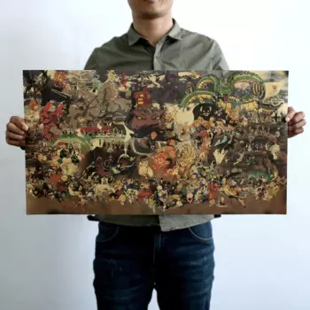 Настенные наклейки DIYOUNG аниме персонажи крафт бумага