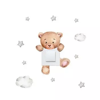 Настенные наклейки HonC милый медведь жираф слон звезда