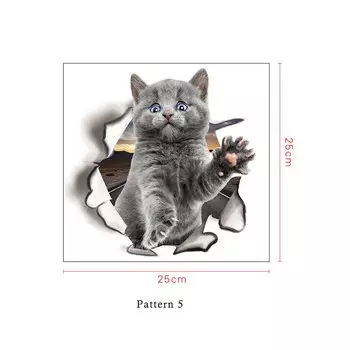 Милые кошки, собаки, 3D стикер на стену для гостиной, детской комнаты, украшения дома, художественные наклейки, настенная роспись, наклейки с котенком, щенком, обои