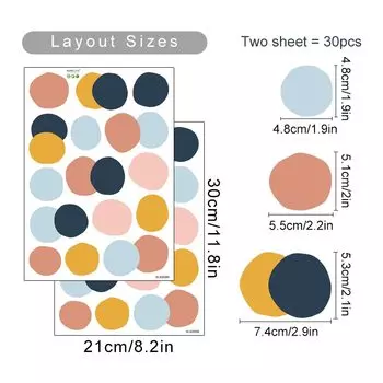 Настенные наклейки Kingsmile мультяшные точки