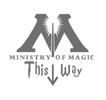 Настенные наклейки OUJING "Министерство магии"