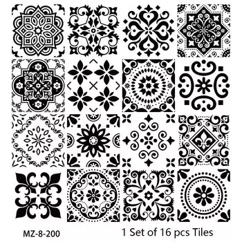 Настенные наклейки YanTin, черно-белые, ПВХ