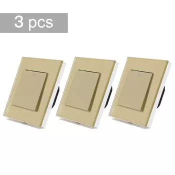 Настенные переключатели BSEED 2/3-х полосные стеклянные механические