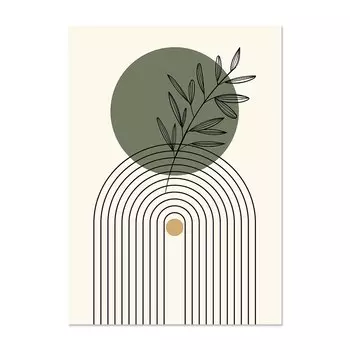 Настенные постеры Sure Life Абстрактная геометрия Черный Бежевый